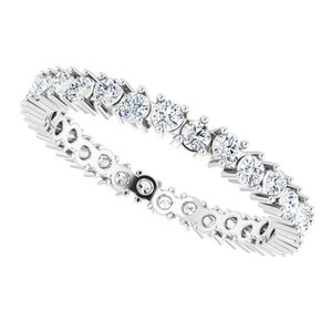 Platinum 9/10 CTW Natural Diamond Eternity Band Size 8