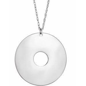 14K White Bible Scripture Corinthians 13:4-8 18" Necklace