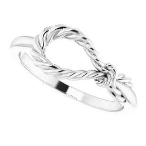 Sterling Silver Rope Knot Ring