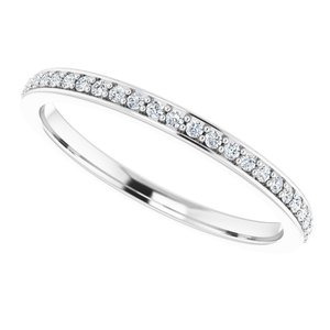 Platinum 1/8 CTW Natural Diamond Matching Band