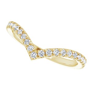 14K Yellow 1/2 CTW Lab-Grown Diamond Contour Band