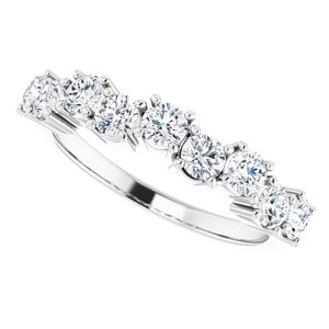14K White 9/10 CTW Lab-Grown Diamond Anniversary Band