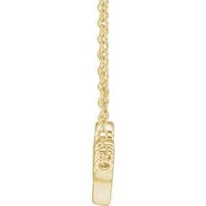 14K Yellow 23.1x7.37 mm Pray 18" Necklace
