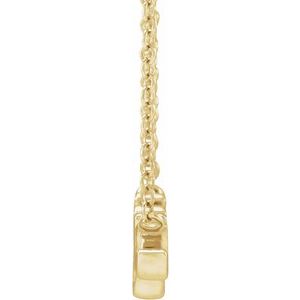 14K Yellow Lowercase Script Grace 18" Necklace