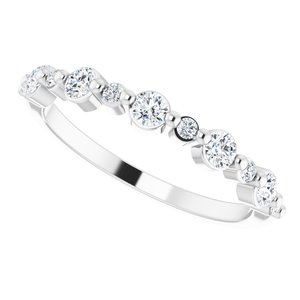 Platinum 3/8 CTW Natural Diamond Anniversary Band