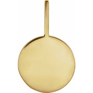 14K Yellow .01 CTW Natural Diamond Engraved Dog Mom Paw Print Charm/Pendant