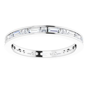 14K White 7/8 CTW Natural Diamond Eternity Band