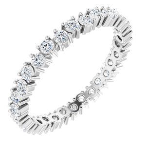 Platinum 9/10 CTW Natural Diamond Eternity Band Size 8