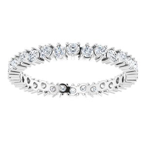 Platinum 9/10 CTW Natural Diamond Eternity Band Size 8