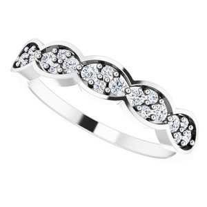 Platinum 1/4 CTW Natural Diamond Anniversary Band