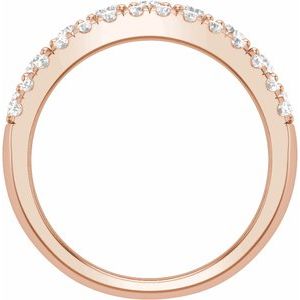 14K Rose 1 1/2 CTW Lab-Grown Diamond Anniversary Band