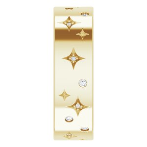 14K Yellow 1/8 CTW Natural Diamond Celestial Band
