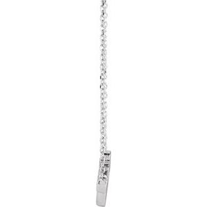 14K White Faith 18" Necklace