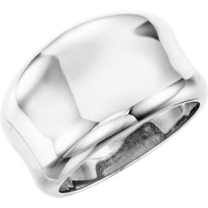 Sterling Silver Concave Ring