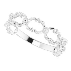 Sterling Silver Stackable Bead Ring