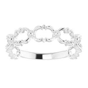 Sterling Silver Stackable Bead Ring