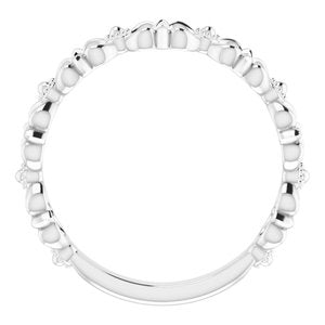 Sterling Silver Stackable Bead Ring