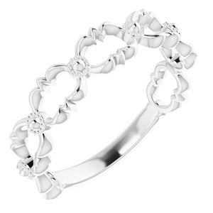 Sterling Silver Stackable Bead Ring