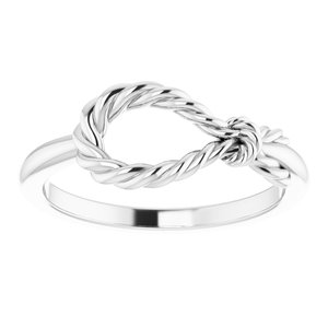 Sterling Silver Rope Knot Ring
