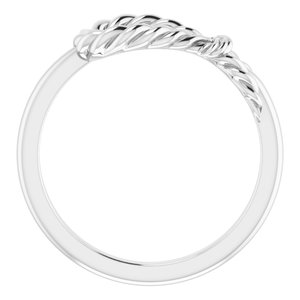 Sterling Silver Rope Knot Ring