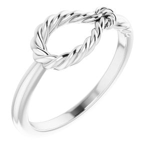 Sterling Silver Rope Knot Ring