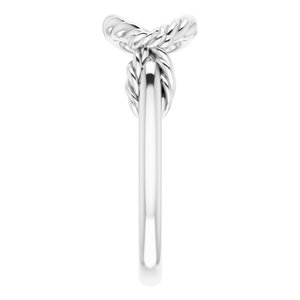 Sterling Silver Rope Knot Ring