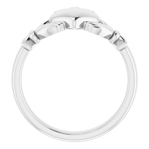 Sterling Silver 8.5 mm Claddagh Ring Size 11