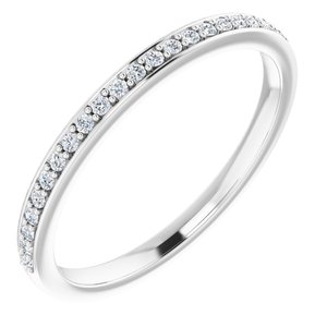 Platinum  1/8 CTW Natural Diamond Matching Band