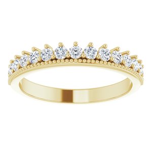 14K Yellow 1/2 CTW Natural Diamond Anniversary Band