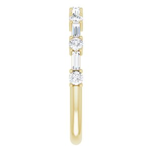 14K Yellow 1/2 CTW Lab-Grown Diamond Anniversary Band