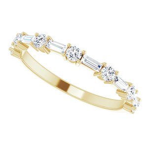 14K Yellow 1/2 CTW Lab-Grown Diamond Anniversary Band