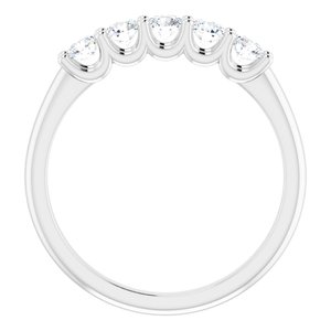 Platinum 1/2 CTW Natural Diamond Anniversary Band