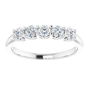 Platinum 1/2 CTW Natural Diamond Anniversary Band
