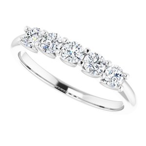Platinum 1/2 CTW Natural Diamond Anniversary Band