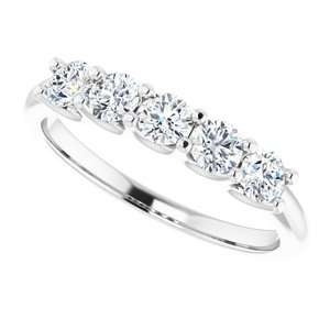 14K White 5/8 CTW Lab-Grown Diamond Anniversary Band