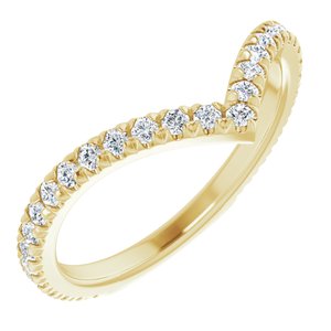 14K Yellow 1/2 CTW Lab-Grown Diamond Contour Band
