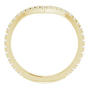 14K Yellow 1/2 CTW Lab-Grown Diamond Contour Band