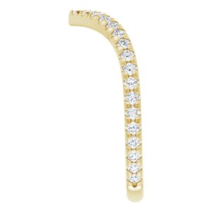 14K Yellow 1/2 CTW Lab-Grown Diamond Contour Band