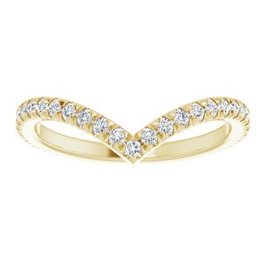 14K Yellow 1/2 CTW Lab-Grown Diamond Contour Band