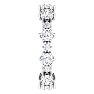 14K White 2 CTW Lab-Grown Diamond Eternity Band Size 7