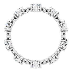 14K White 2 CTW Lab-Grown Diamond Eternity Band Size 7