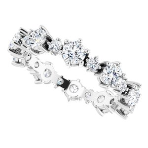 14K White 2 CTW Lab-Grown Diamond Eternity Band Size 7