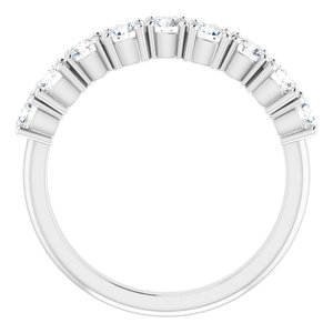 14K White 9/10 CTW Lab-Grown Diamond Anniversary Band