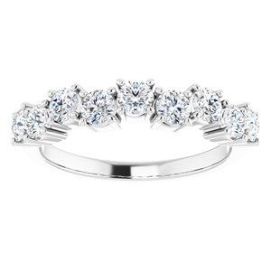 14K White 9/10 CTW Lab-Grown Diamond Anniversary Band