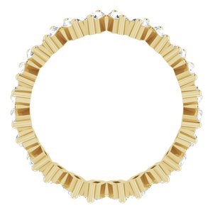 14K Yellow 1 1/2 CTW Lab-Grown Diamond Eternity Band Size 7