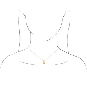 14K Yellow 12.02x8 mm Engravable Lock Pendant