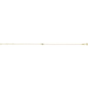 14K Yellow 1/10 CT Natural Diamond Bezel-Set Solitaire 6 1/2-7 1/2" Bracelet