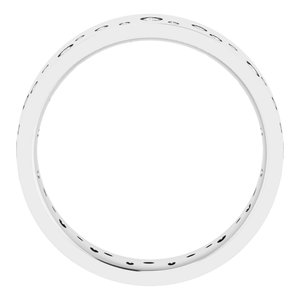 14K White 6 mm Round Mens Ring Mounting