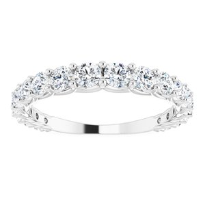 14K White 1 CTW Lab-Grown Diamond Matching Band