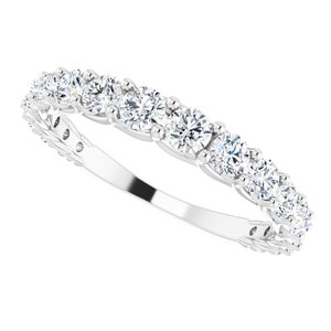 14K White 1 CTW Lab-Grown Diamond Matching Band